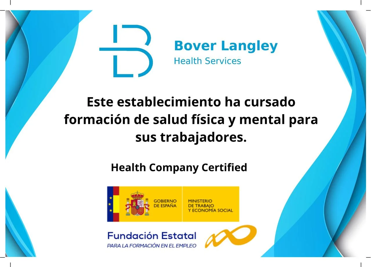 Certificado Corporate Wellbeing IHC Bover Langley